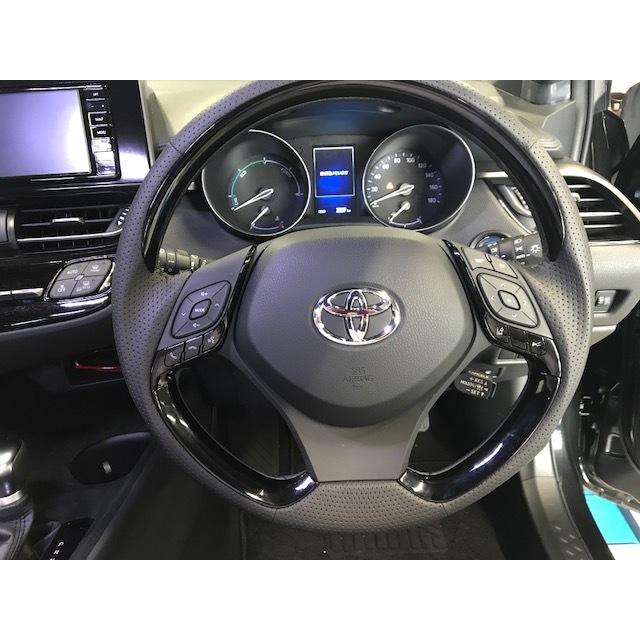 トヨタC-HRステアリングスイッチパネル ブラック C-HR ステアリングスイッチパネル ピアノブラック メッキ