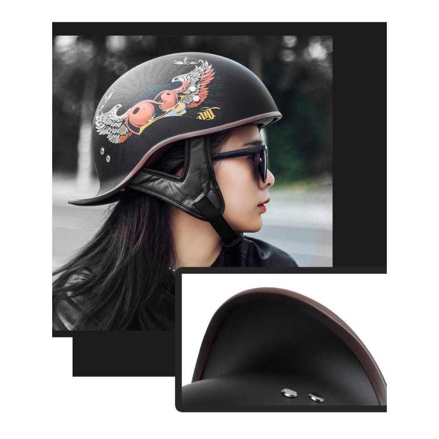 男女兼用 半帽ヘルメット 半キャップ ハーフヘルメット 耐衝撃 軽量A8