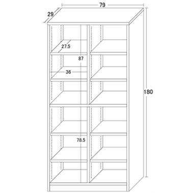 収納 本棚 書棚『棚板耐荷重30kg☆強化棚シェルフ　80-180　』 |  | 03