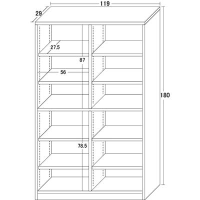 収納 本棚 書棚『棚板耐荷重30kg☆強化棚シェルフ　120-180　』 |  | 03