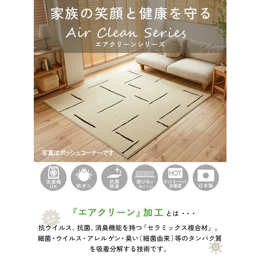 防ダニ・抗菌・消臭・ウィルス花粉対策に国産高機能ラグ■ポッシュ ドット■【１３０×１９０】 |  | 02