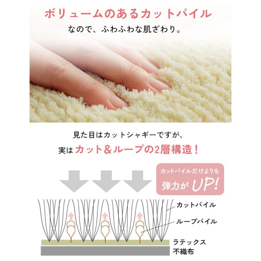 防ダニ・抗菌・消臭・ウィルス花粉対策に国産高機能ラグ■ポッシュ ドット■【１３０×１９０】 |  | 05