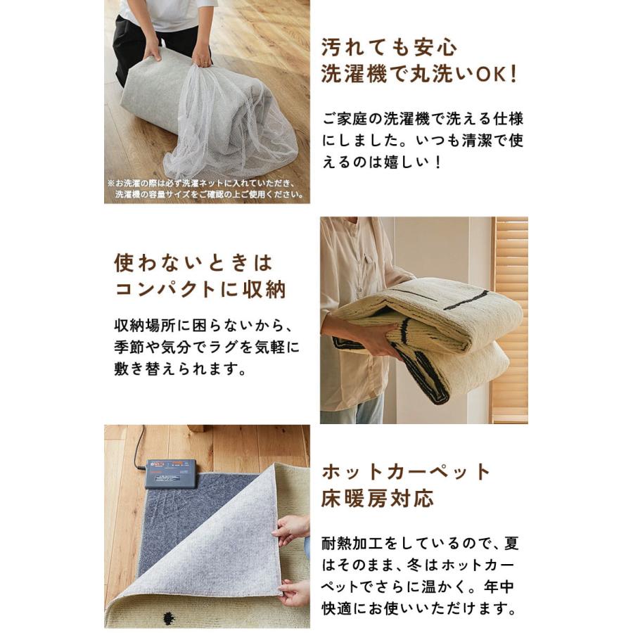 防ダニ・抗菌・消臭・ウィルス花粉対策に国産高機能ラグ■ポッシュ ドット■【１３０×１９０】 |  | 07