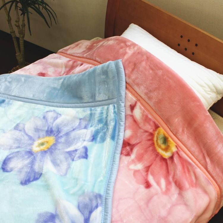 西川毛布 衿付2枚合せあったか毛布(マーガレット)シングルサイズ(送料無料)|intekoubo-y|03