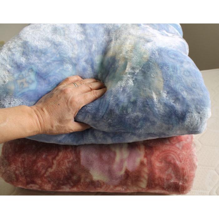 nishikawa 西川　ふっくらボリューム 花柄２枚合わせ毛布　ダブル　新品 西川 ふっくらボリューム 衿付2枚合わせ毛布 シングル 花柄 N