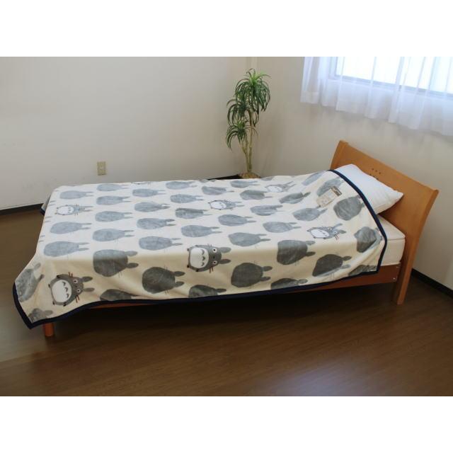 となりのトトロ 毛布 シングル140×200cm トトロシルエット