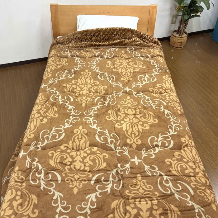 西川（nishikawa） 毛布 抗菌わた入り 衿付2枚合せ（ダブルサイズ専用