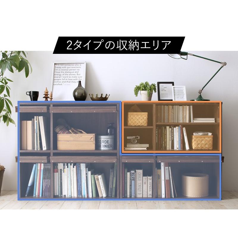 本棚 2個組 扉付 幅60 奥行25 2個セット キャビネット 北欧 ブックシェルフ 絵本棚 薄型 モダン 大容量 ディスプレイラック