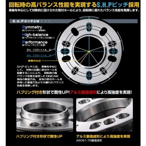 ケースペック DIGICAM/鍛造ハブリング付スペーサー 社外ホイール