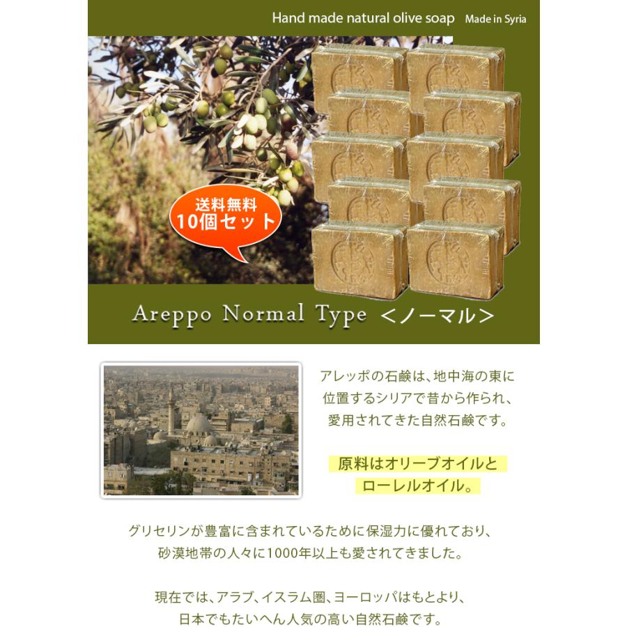 アレッポの石鹸 ノーマル 標準重量200g ×10個セット|inter-c|03