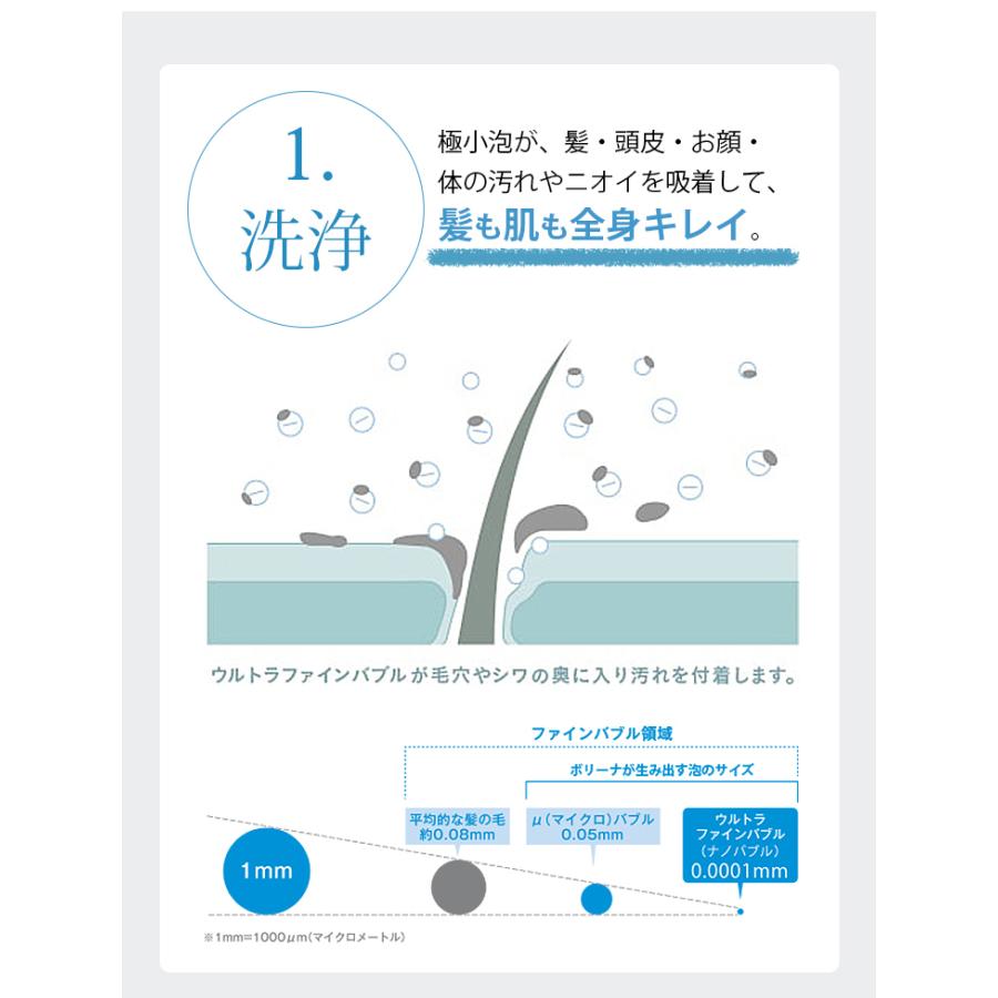 シャワーヘッド ボリーナワイド ウルトラファインバブル シャワーヘッド ホワイト TK-7007 安心の正規品 メーカー公認店 田中金属製作所 |  | 08