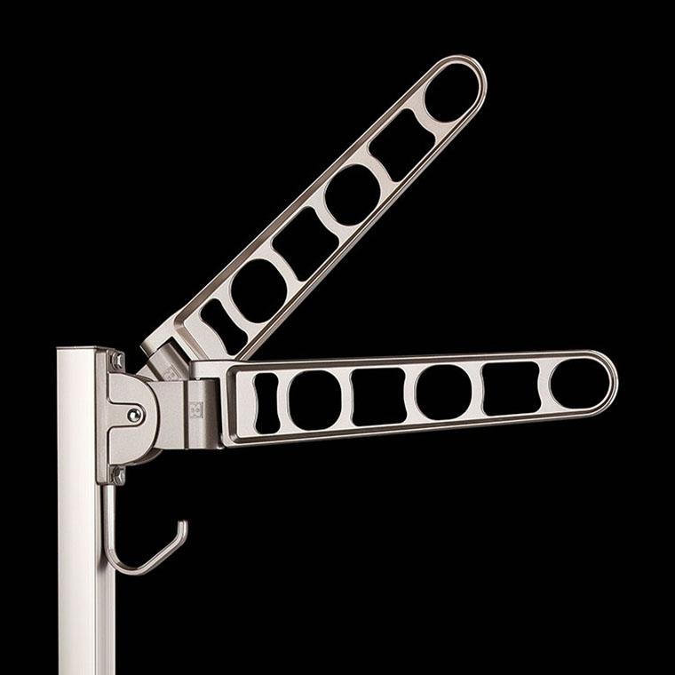 SK-500YSLP-WC バルコニー物干金物 （横収納・ポール型） 1本単品 物干し 洗濯 屋外 コンパクト 壁付け ベランダ用 ピン 追加 取り付 爆買_1