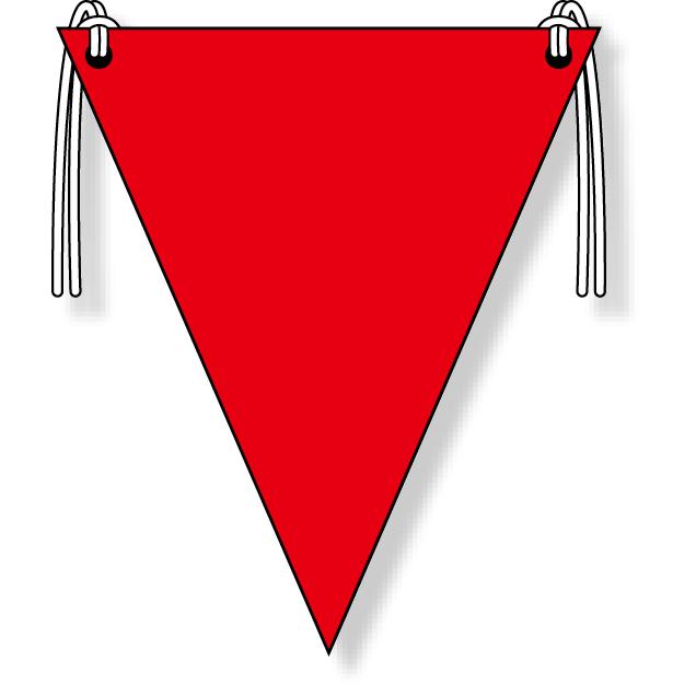 三角旗 赤無地 工事看板 安全看板 標識 道路標識 道路 （代引き不可