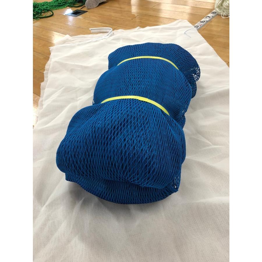 ネット　１０ｍ×５ｍ ラッセル安全ネット 5m x 10m 防炎 ブルー （1枚） 安全ネット