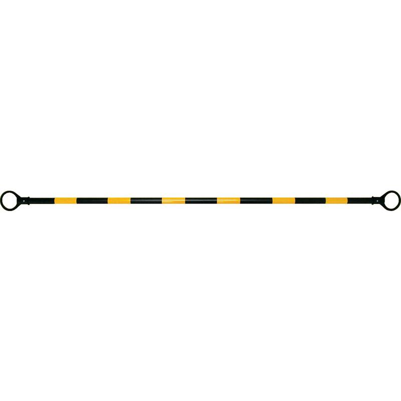 コーンバーφ34 (2.0m) ブラック／イエロー  カラーコーン バー  コーン (代引き不可)  (法人・個人事業主様限定・代引不可) 爆買 | 