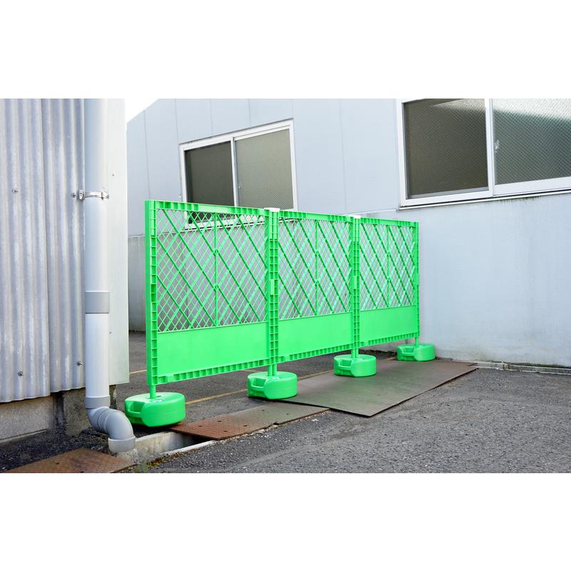 【中古品】プラスチックフェンス プラフェンス 100cm×118cm 黄色 30枚 ガードフェンス グリーン 工事現場 建築 バリケード 中古品】プラスチックフェンス プラフェンス 100cm×118cm 黄色 30枚