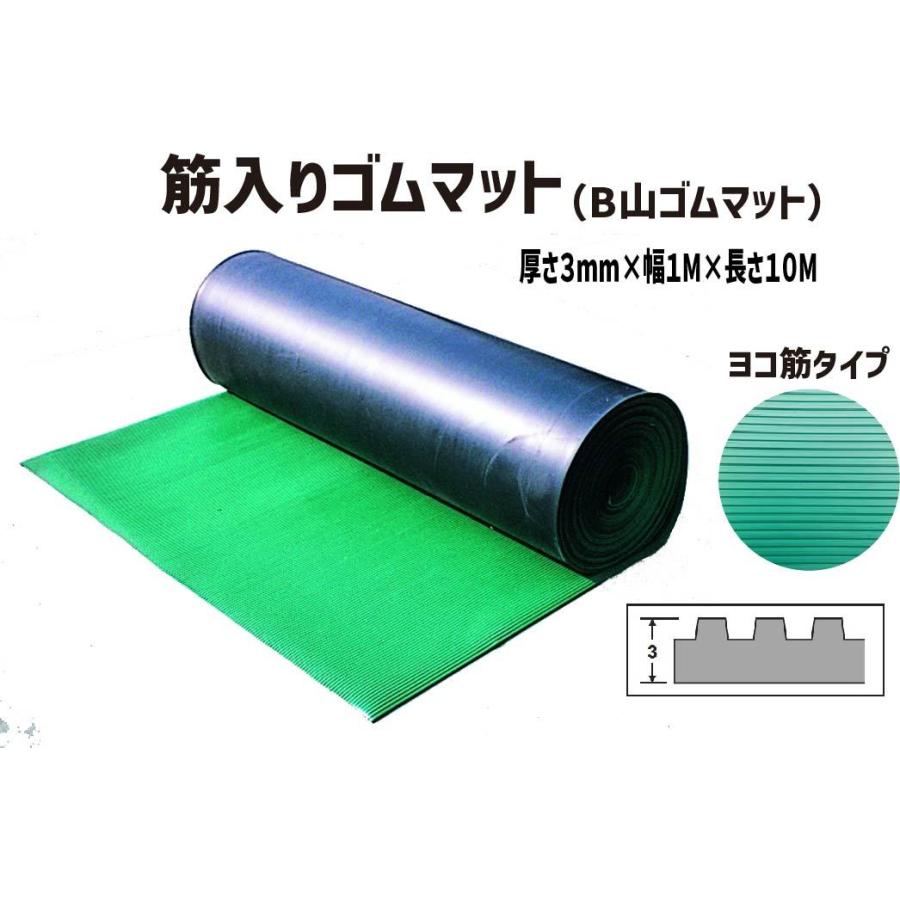 筋入りゴムマット B山ゴムマット 10m巻 ヨコ筋タイプ マット ゴムマット 滑り止め 屋外 ゴムシート 工事用 滑り止めマット Aij 9 インターショップ 通販 Yahoo ショッピング