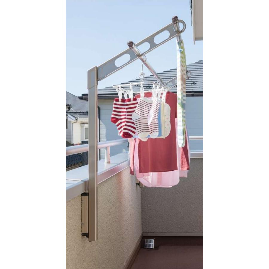 川口技研 ホスクリーン 腰壁用物干 上下式 シルバーライトブロンズ 2本