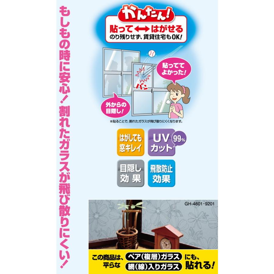 飛散防止効果のある窓貼りシート 92cm×15m GHR-9201 窓シート 飛散防止 飛散防止シート 窓 シ (法人・個人事業主様限定・代引不可 爆買_4