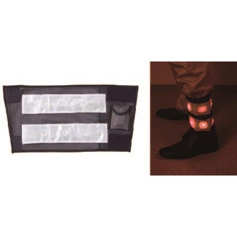 LED付き 反射足カバー 脚半 交通安全 反射グッズ 安全用品 電池付き LED付き 反射足カバー 脚半 交通安全 反射グッズ 安全用品 電池付き