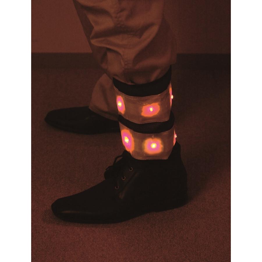 LED付き 反射足カバー 脚半 交通安全 反射グッズ 安全用品 電池付き LED付き 反射足カバー 脚半 交通安全 反射グッズ 安全用品 電池付き