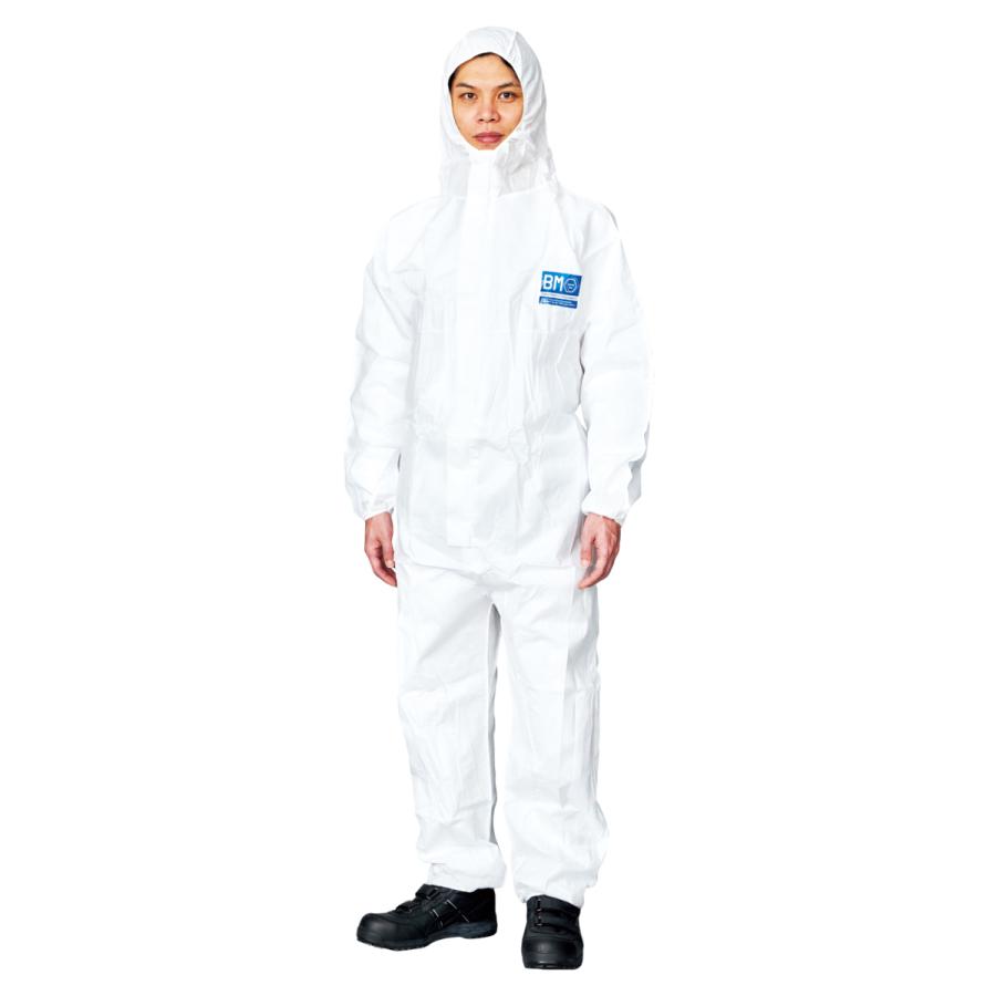 アスベスト作業用防護服 バリアーマン 続き服 10着セット P6040 防護服