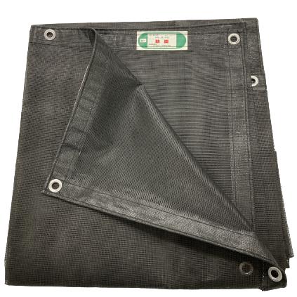 防炎メッシュシート ブラック 1.8×7.2m 450P （10枚セット） 防炎