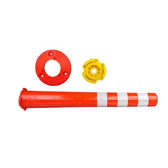 ソフトコーン サンセルフ ソフトコーン 760mm 円形タイプ オレンジ 5本 ポール