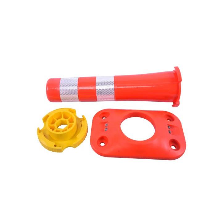 サンセルフ ソフトコーン 400mm ベースタイプ オレンジ ポール