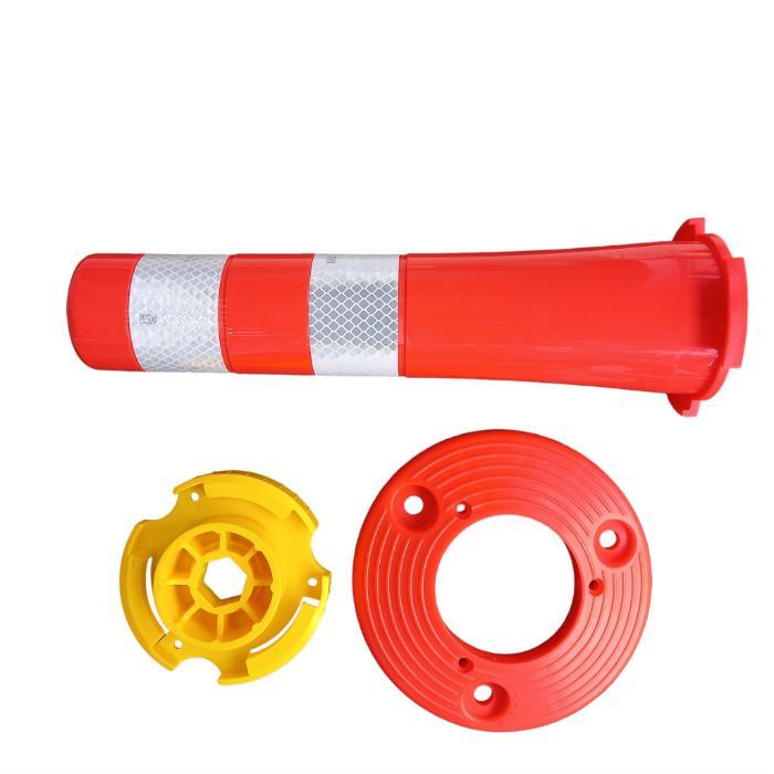 サンセルフ ソフトコーン 400mm 円形タイプ オレンジ ポール 駐