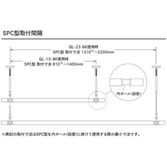 川口技研 ホスクリーン SPC型 BK色（ブラック） 標準サイズ 2本セット