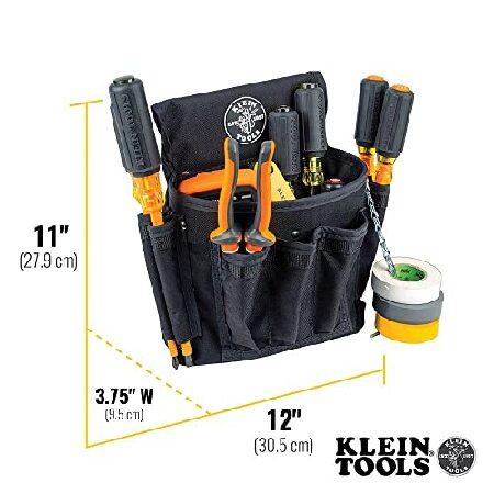 【並行輸入品】 Klein Tools 5719 PowerLine 18-Pocket Black Nylon Electrician's Tool Pouch by Klein Toolsの画像