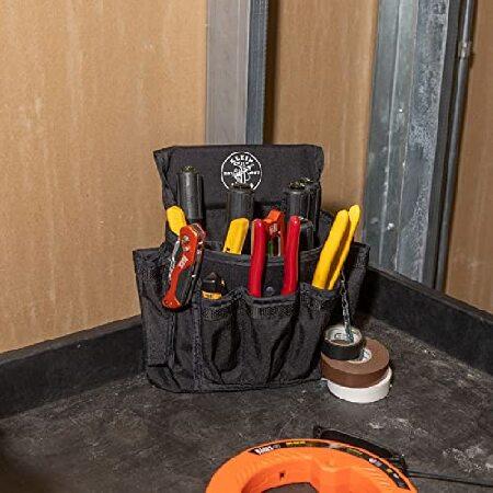 【並行輸入品】 Klein Tools 5719 PowerLine 18-Pocket Black Nylon Electrician's Tool Pouch by Klein Toolsの画像