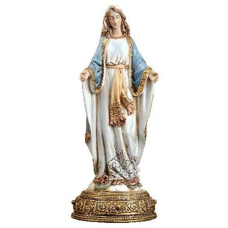 並行輸入品】 聖母マリア像 26cm on Gold Base : インター
