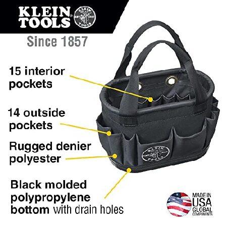 【並行輸入品】 KLEIN TOOLS (クラインツール) 電工バケツ 持ち手あり 高強度タイプ 5144BHB14OS ブラックの画像