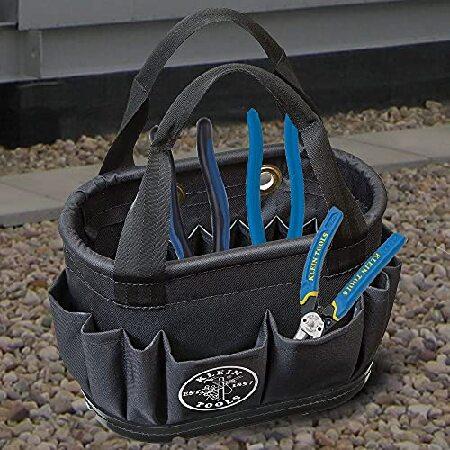 【並行輸入品】 KLEIN TOOLS (クラインツール) 電工バケツ 持ち手あり 高強度タイプ 5144BHB14OS ブラックの画像