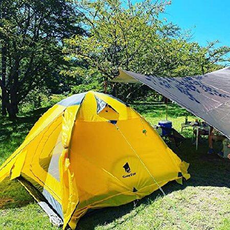 GEERTOP テント 2人用 ソロテント 軽量 4シーズン 二重層 耐水圧5000MM 防水 登山テント スカート付き 防寒 キャンプ バイク アウトドア ツーリング 冬用 簡単設｜inter-trade｜03