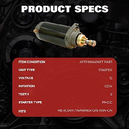 【並行輸入品】 DB Electrical SAB0079 New Starter For Mercury Mariner Outboard 75 90 100 110 115 125 Hp 1989-2004, 50-66015-1, 50-66015-3, 50-66015T,の画像