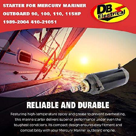 【並行輸入品】 DB Electrical SAB0079 New Starter For Mercury Mariner Outboard 75 90 100 110 115 125 Hp 1989-2004, 50-66015-1, 50-66015-3, 50-66015T,の画像