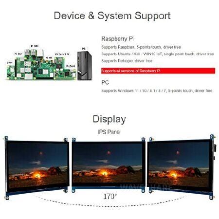 【並行輸入品】 Waveshare 最新ラズベリーパイ　Raspberry pi 2 B/B+ Banana Pi/Banana pro Beaglebone Black に適用 1024 * 600 解析度 する　7インチHDMI LCD
