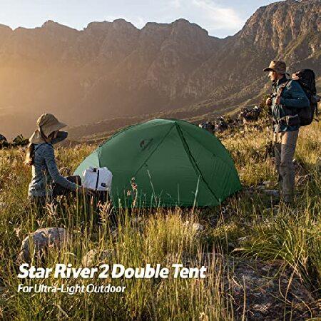 Naturehike Star River ダブルレイヤー 超軽量 2人用 バックパッキングテント 防水 キャンプ ハイキング テント 2人用 (フォレストグリーン)｜inter-trade｜02