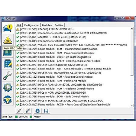 廉価版 OBD2 Adapter FORSCans VINT-TT55502 ELMconfig ELM327 Modified VINTscan for All Windows Compatible with Ford Cars F150 F250 and Light Pickup Truck Scan