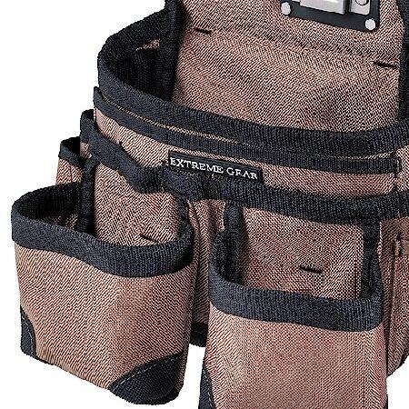 並行輸入品】 Bucket Boss 3 Bag Tool Set with Suspenders in Tan 