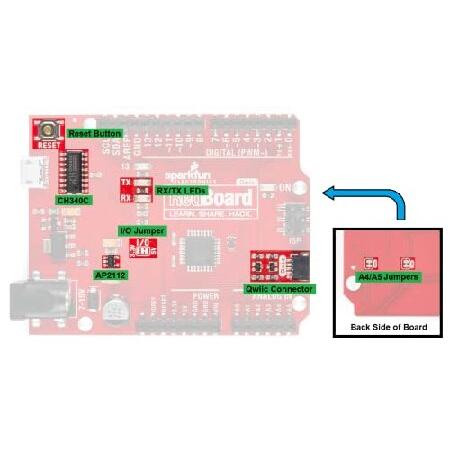 SparkFun RedBoard Qwiic ATMega328P ArduinoボードとQwiicコネクターとCH340CシリアルUSBコンバーター ICブレッドボード対応 R3フットプリントマイクロコントロ｜inter-trade｜06