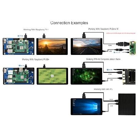 【並行輸入品】 Waveshare 5.5inch HDMI AMOLED 1920x1080 Resolution Monitor AMOLED Capacitive Touch Screen with Toughened Glass Cover Supports Multi
