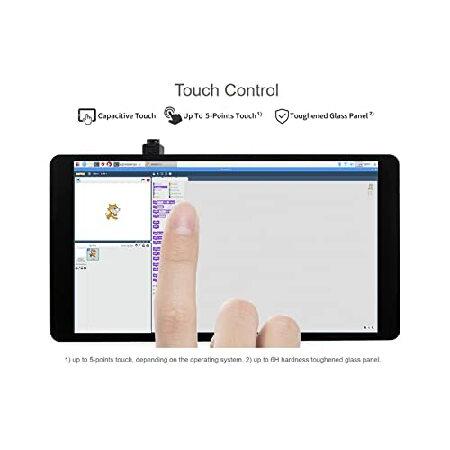 【並行輸入品】 Waveshare 5.5inch HDMI AMOLED 1920x1080 Resolution Monitor AMOLED Capacitive Touch Screen with Toughened Glass Cover Supports Multi