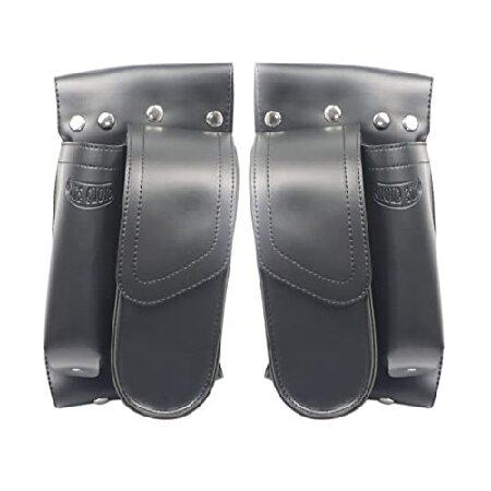 並行輸入品】 オートバイ PUレザー 左 右側 サドルバッグ ガードバッグ