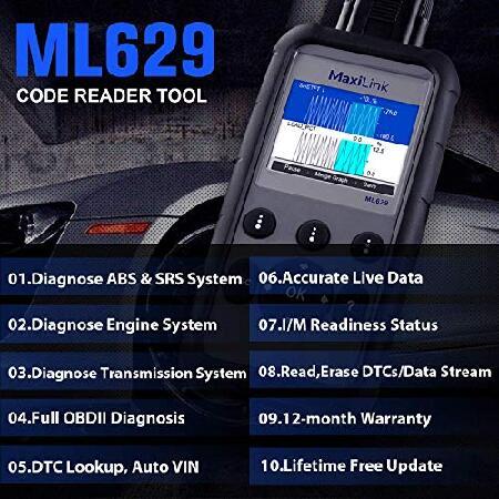 並行輸入品】 Autel ML629 OBD2診断機ABS/SRS/エンジン