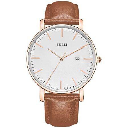 並行輸入品】 BUREI Men's Fashion Minimalist Wrist Watch Analog