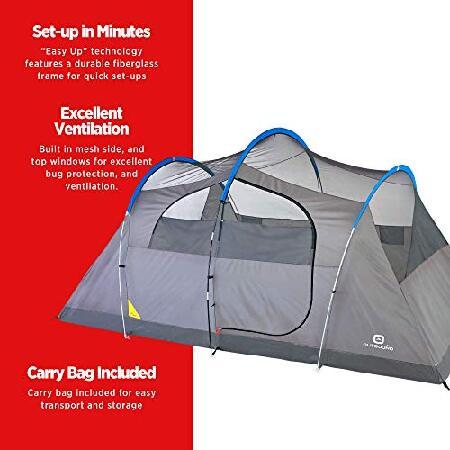【並行輸入品】 Outbound 8 Person 3 Season Lightweight Easy-Up Dome Camping Tent with Room Divider, Heavy Duty 600mm Coated Rainfly and Screened-in_2
